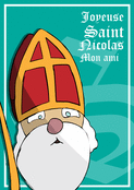 Joyeux Saint Nicolas au chapeau color&eacute;